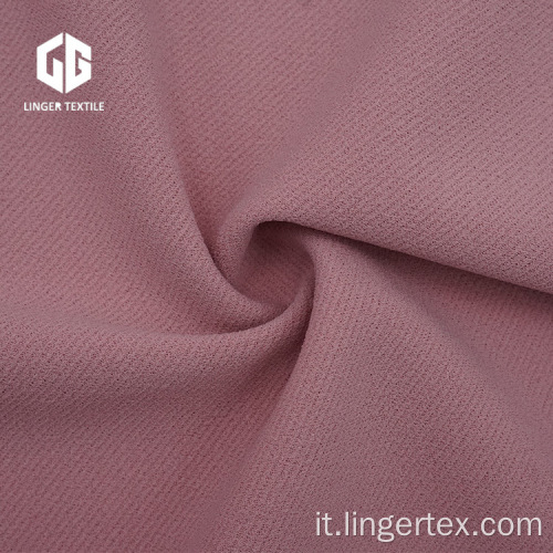 Crepe di poliestere tessuto a maglia twill con spandex